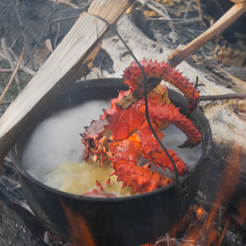 Варим краба в морской воде